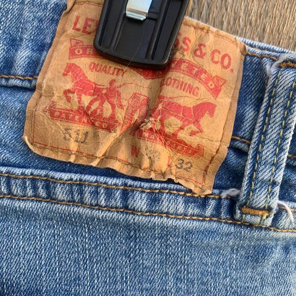 Levi 511 Jeans Men 33X32 Blue Light Wash Everyday Country Western Basic Casual - Picture 5 of 8